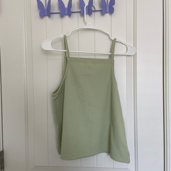 EUC | Madewell women’s light‎ green ribbed textured high neck tank top XS - Picture 6 of 6